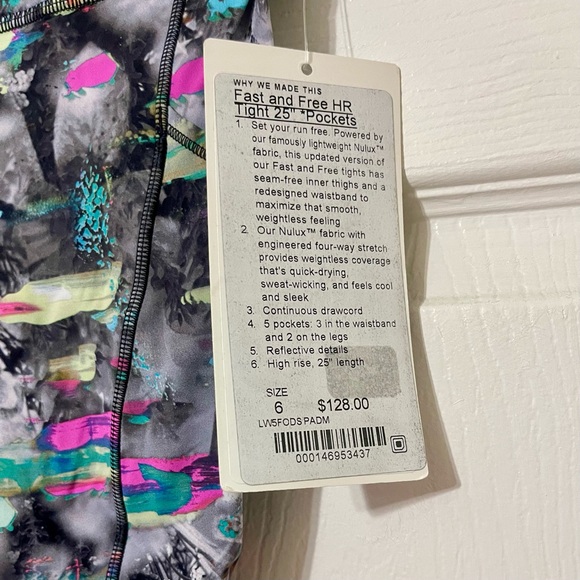 Lululemon Fast and Free HR Tight 25" *Pockets - Picture 8 of 10